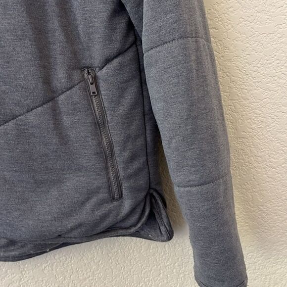 THREE DOTS Women's Heather Gray Jacket Size Small Full Zip Quilted Knit - Picture 6 of 7